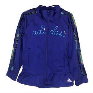 Adidas Purple Zip Up Jacket Girls Athletic Size 6